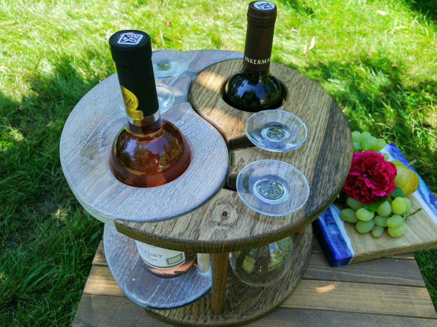 Деревянные держатели для винных бутылок: пять оригинальных проектов