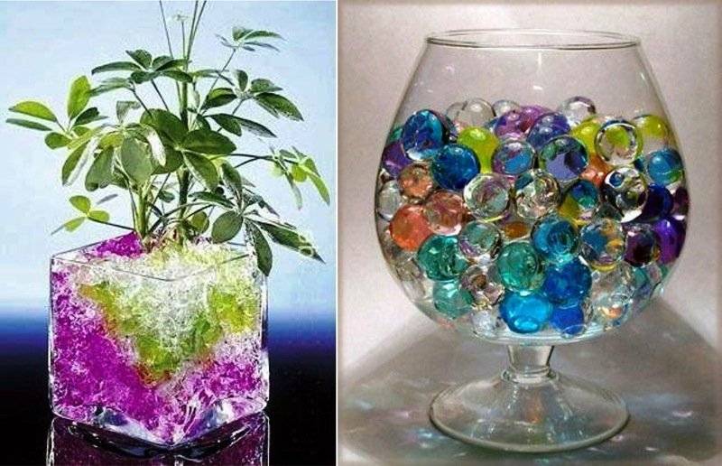 Аквагрунт, гелевые шарики и гидрогель для цветов: как использовать